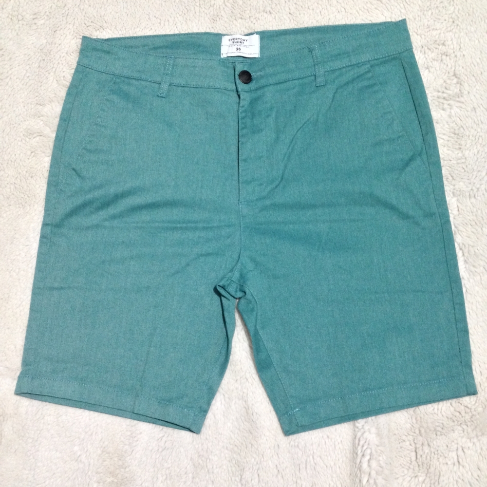 Urban Heritage | Teal Flat Front Men Shorts | Size 36